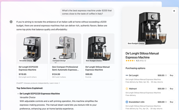 OpenAI erweitert ChatGPT um neue Shopping-Funktionen